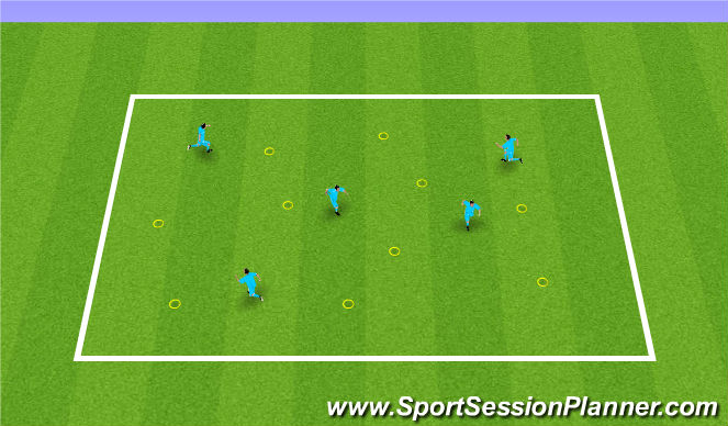 Football/Soccer Session Plan Drill (Colour): Warm Up