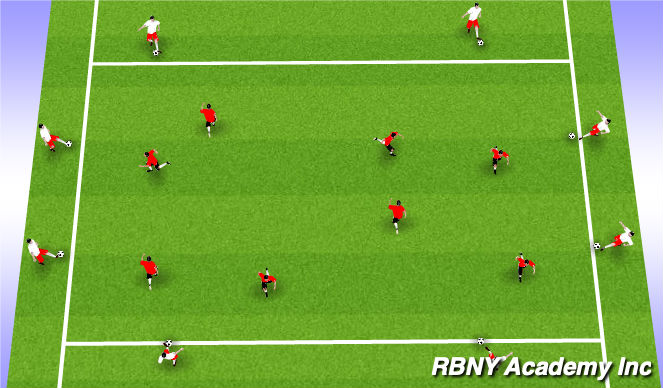 Football/Soccer Session Plan Drill (Colour): Passing and Receving