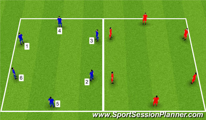 Football/Soccer Session Plan Drill (Colour): Practice