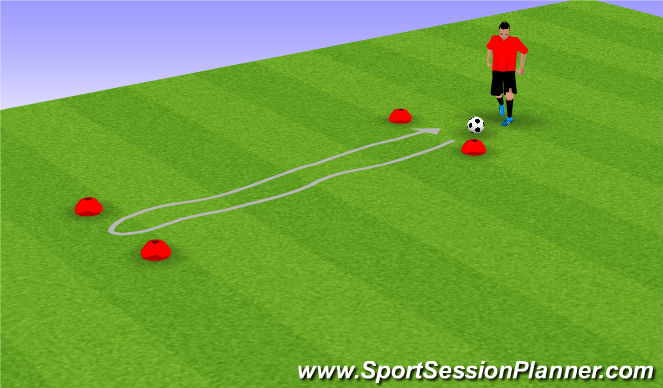 Football/Soccer Session Plan Drill (Colour): Speed
