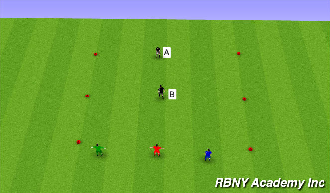 Football/Soccer Session Plan Drill (Colour): Passing & Decision Making Intro