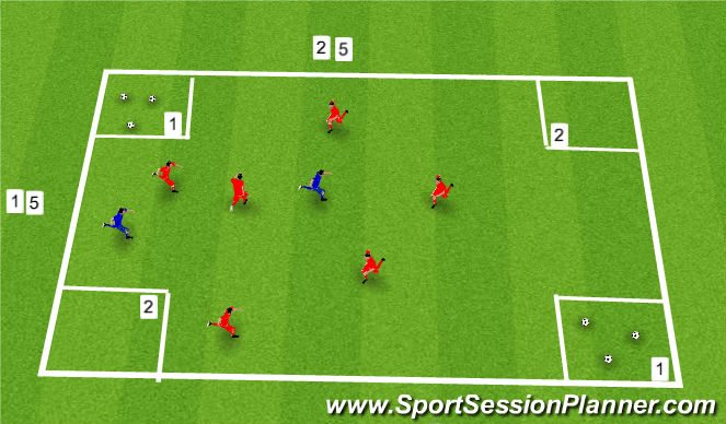 Football/Soccer Session Plan Drill (Colour): Warm Up