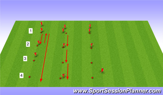Football/Soccer Session Plan Drill (Colour): Warm Up
