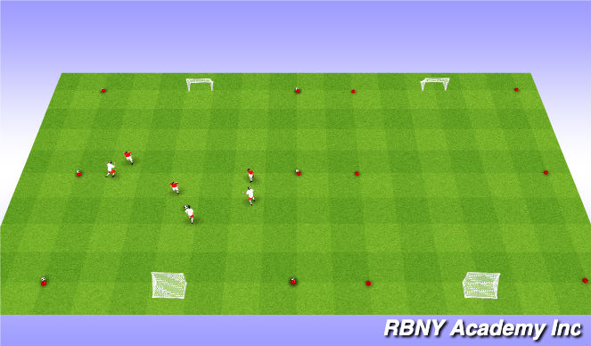 Football/Soccer Session Plan Drill (Colour): Conditioned Play
