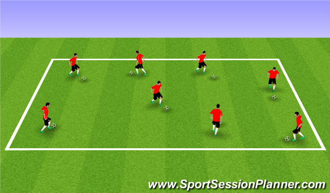 Football/Soccer Session Plan Drill (Colour): Main Theme 1