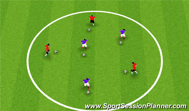 Football/Soccer Session Plan Drill (Colour): Warm Up