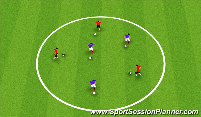 Football/Soccer Session Plan Drill (Colour): Knock Out Game