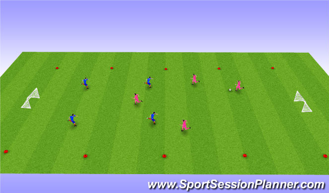 Football/Soccer Session Plan Drill (Colour): warm up