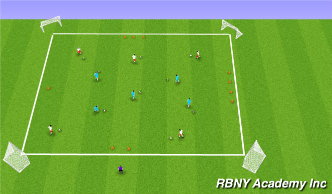Football/Soccer Session Plan Drill (Colour): Warm Up Activity