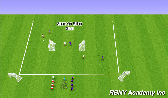 Football/Soccer Session Plan Drill (Colour): Conditioned Game- Option 1