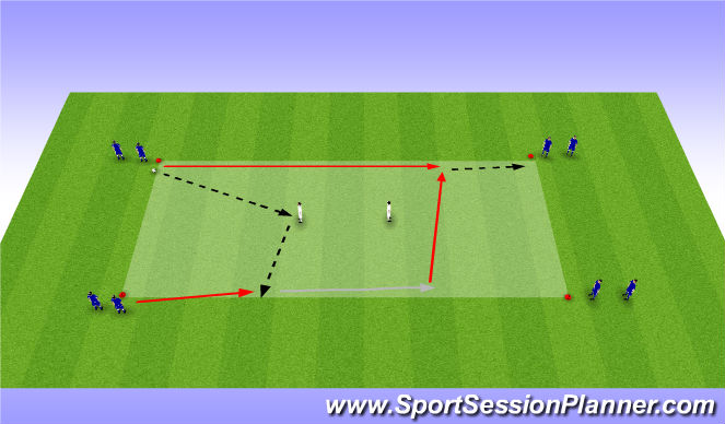 Football/Soccer Session Plan Drill (Colour): Passing Pattern