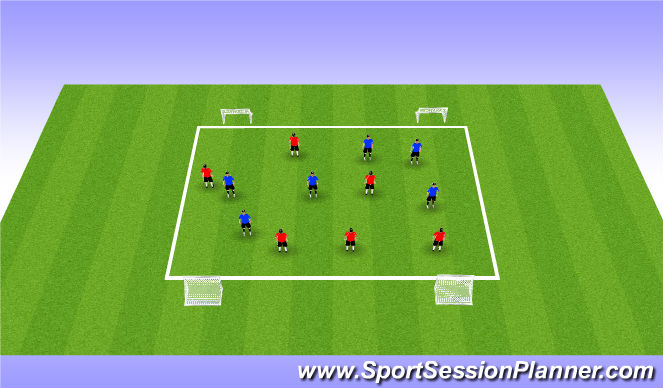 Football/Soccer Session Plan Drill (Colour): Game Practice 2