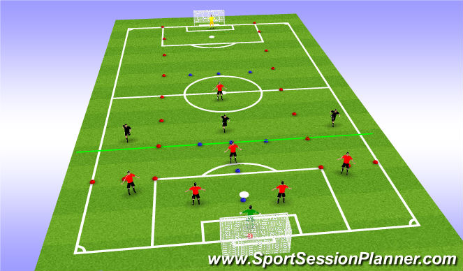 Football/Soccer Session Plan Drill (Colour): Ball Lost