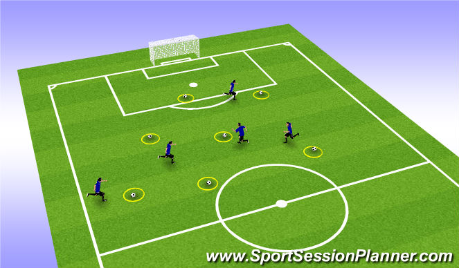 Football/Soccer Session Plan Drill (Colour): TIppy Tappy