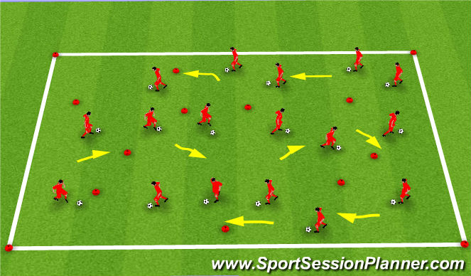 Football/Soccer Session Plan Drill (Colour): Arrival Activity