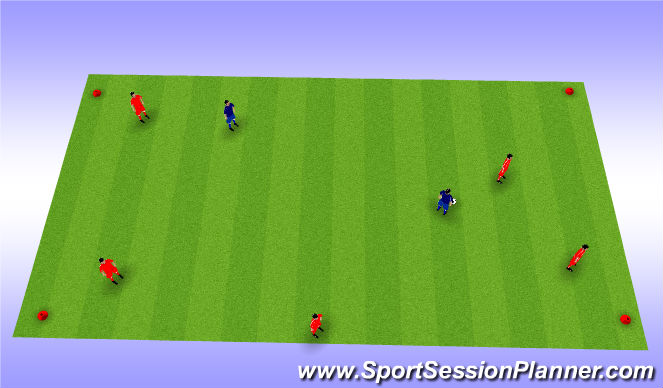 Football/Soccer Session Plan Drill (Colour): Ball Tag
