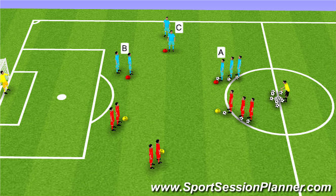 Football/Soccer Session Plan Drill (Colour): Animation 2
