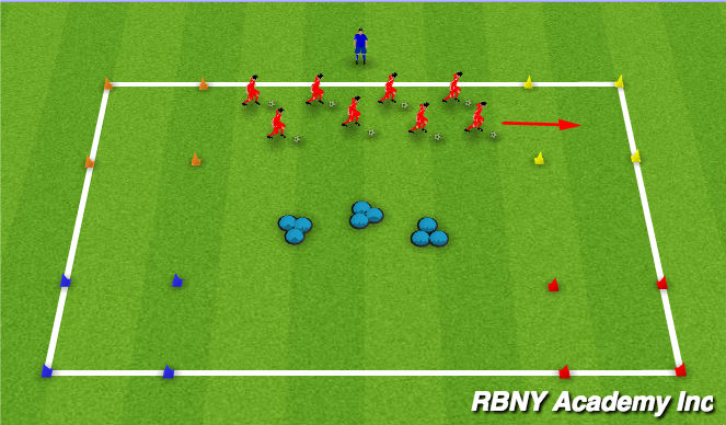 Fútbol Ejercicio del Plan de Sesiones (Color): ACTIVITY 1