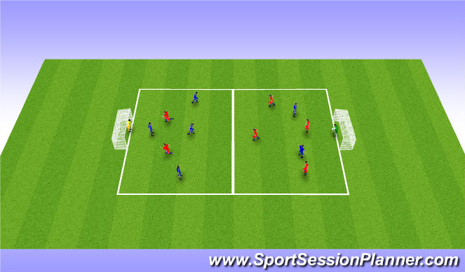 Football/Soccer Session Plan Drill (Colour): Drill
