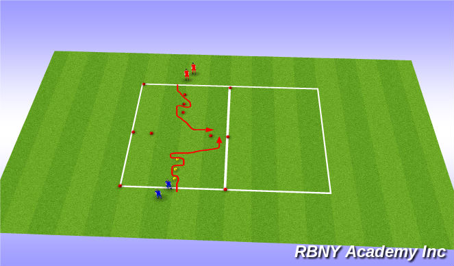 Football/Soccer Session Plan Drill (Colour): Warm up
