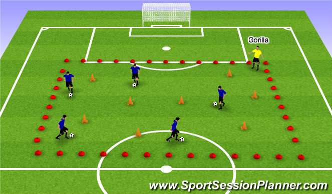 Fútbol Ejercicio del Plan de Sesiones (Color): fruit trees