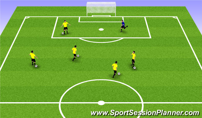 Football/Soccer Session Plan Drill (Colour): stuck in the mud