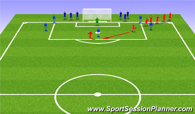 Football/Soccer Session Plan Drill (Colour): Warm Up Progression
