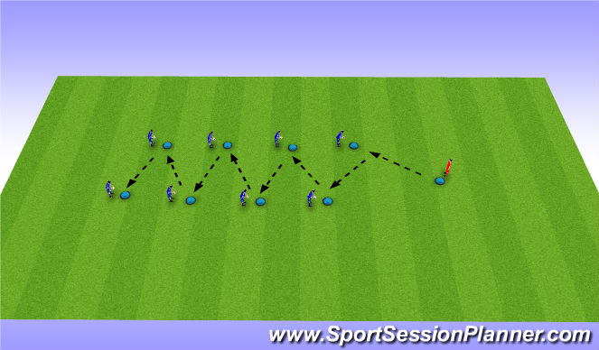 Football/Soccer Session Plan Drill (Colour): Warm Up