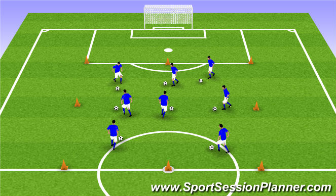 Football/Soccer Session Plan Drill (Colour): Warmup