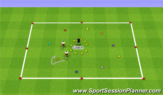 Football/Soccer Session Plan Drill (Colour): Lost in Space