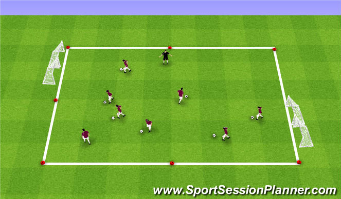 Football/Soccer Session Plan Drill (Colour): Traffic Challenge
