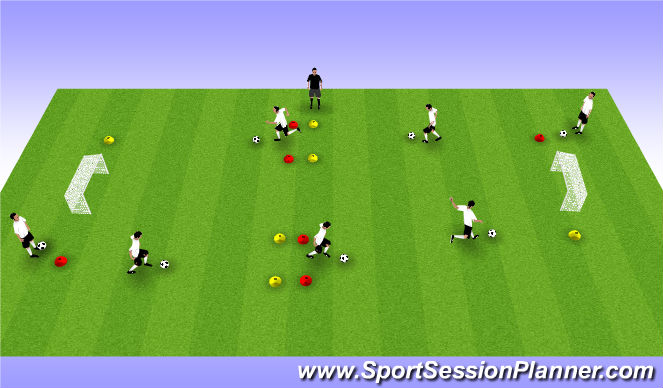 Football/Soccer Session Plan Drill (Colour): Ball Skills