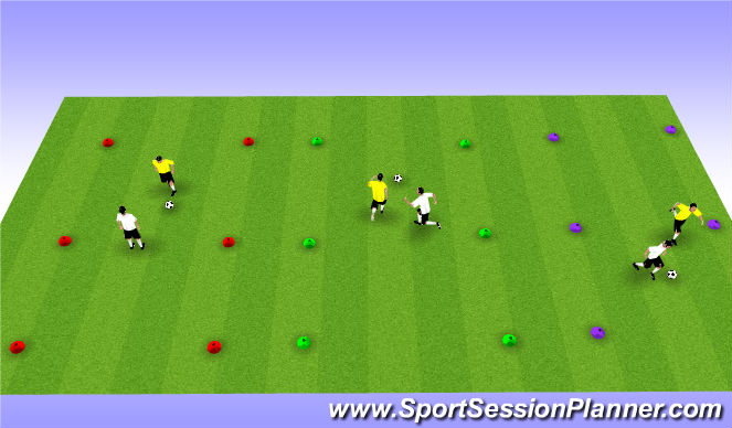 Football/Soccer Session Plan Drill (Colour): 1 Minute Tournament