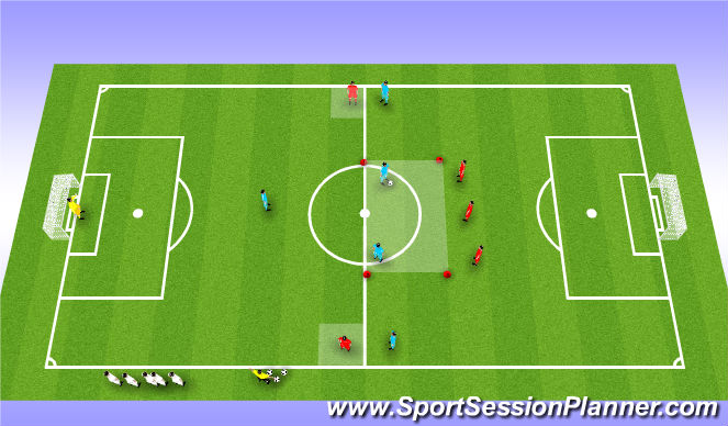 Football/Soccer Session Plan Drill (Colour): Animation 4