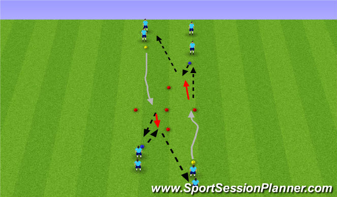Football/Soccer Session Plan Drill (Colour): tight space techincal