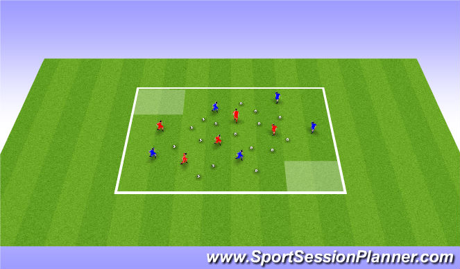 Football/Soccer Session Plan Drill (Colour): Snowballs