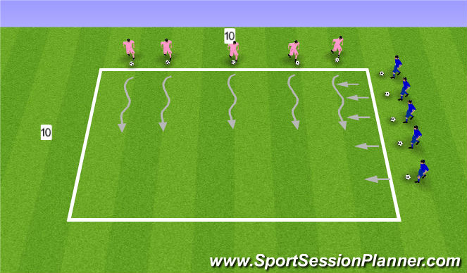 Football/Soccer Session Plan Drill (Colour): Warm-up 3