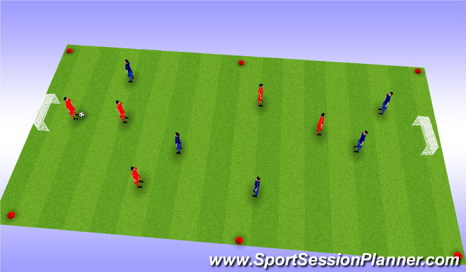 Football/Soccer Session Plan Drill (Colour): 5 v 5