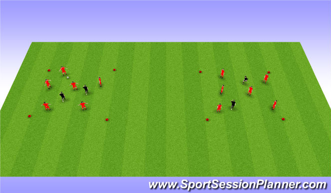Football/Soccer Session Plan Drill (Colour): Combination Double Rondo