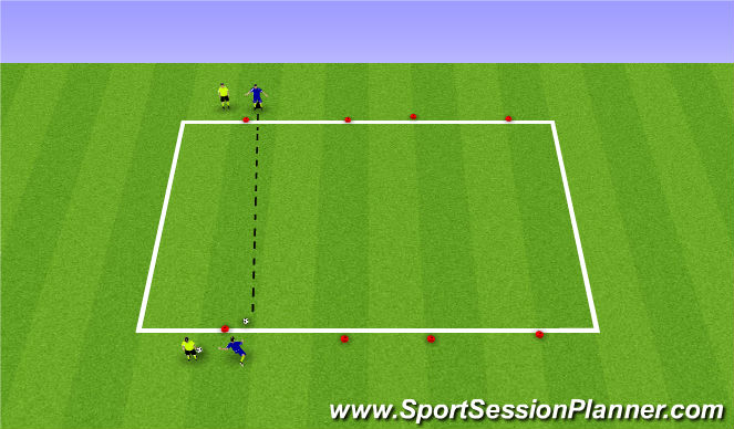 Football/Soccer Session Plan Drill (Colour): Long Ball Touch