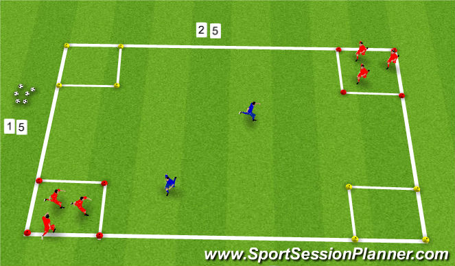 Football/Soccer Session Plan Drill (Colour): Warm Up