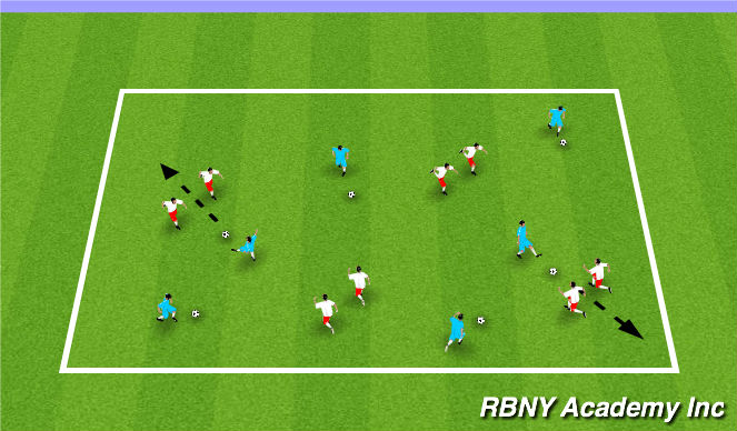 Football/Soccer Session Plan Drill (Colour): Pinnie Pinball