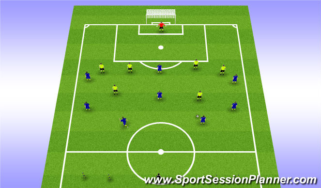 Football/Soccer Session Plan Drill (Colour): Conditioned Game
