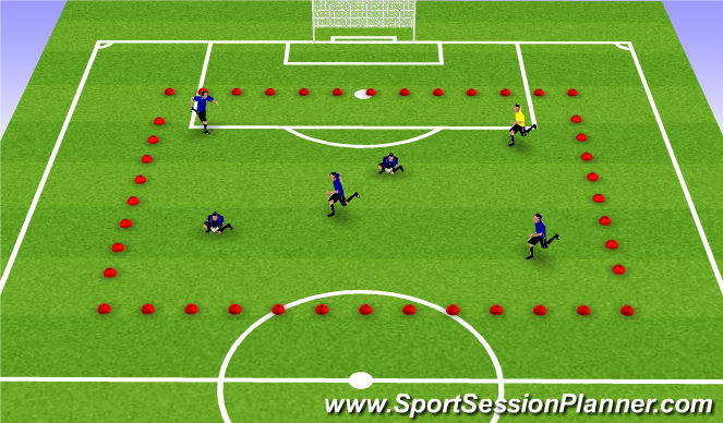 Football/Soccer Session Plan Drill (Colour): Stone tag