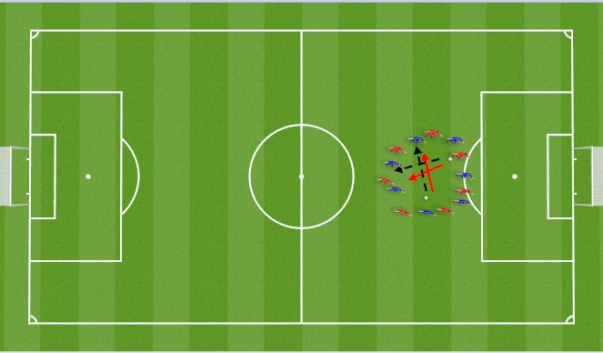 Football/Soccer Session Plan Drill (Colour): Passing Practice