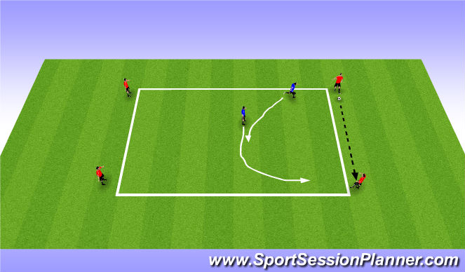 Football/Soccer Session Plan Drill (Colour): Warm-Up