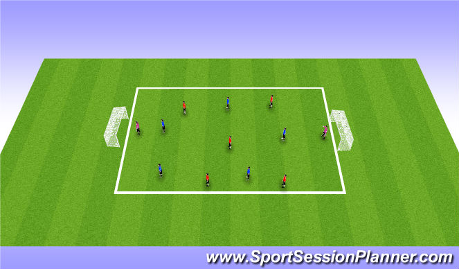 Football/Soccer Session Plan Drill (Colour): SSG