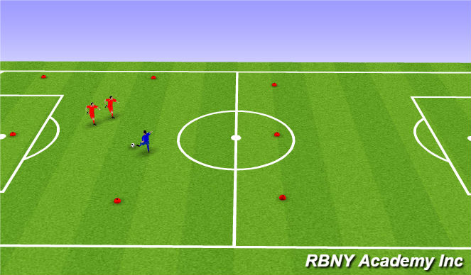 Football/Soccer Session Plan Drill (Colour): Intro (Pinball Tag)