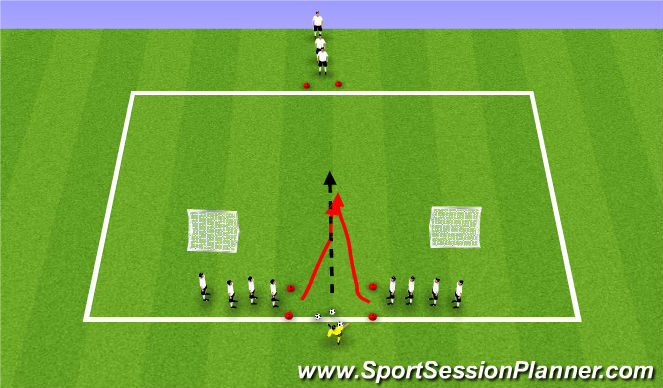 Football/Soccer Session Plan Drill (Colour): Technical Opposed