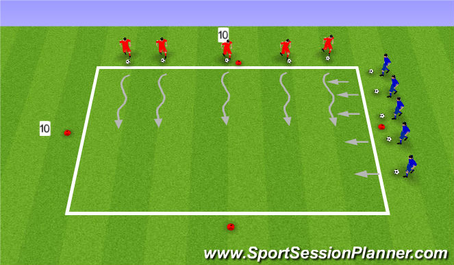 Football/Soccer Session Plan Drill (Colour): Warm-up 3